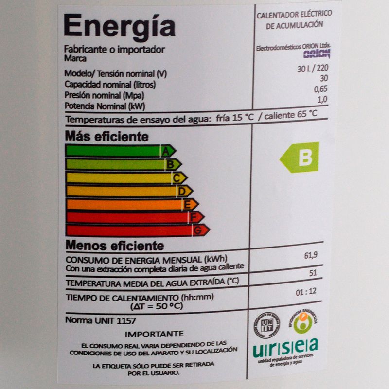 Termotanque-ORION-30L-cobre