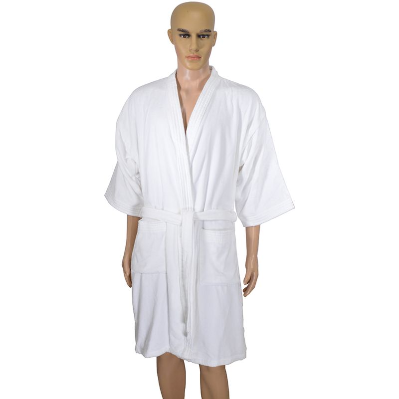 Bata-de-baño-DOHLER-en-velour-Blanco.Talle-G-----