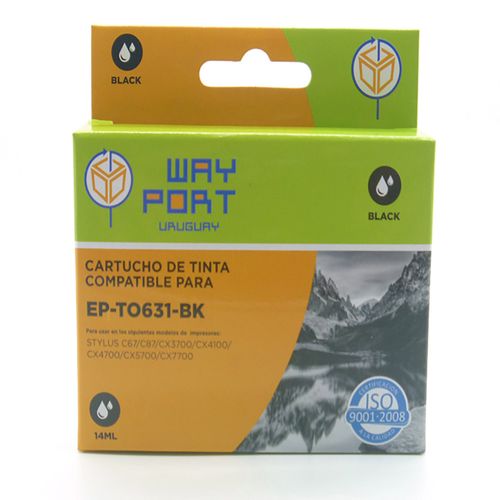 Cartucho WAY PORT para EPSON Mod. Negro C6