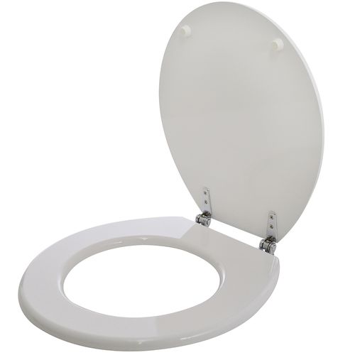 Asiento inodoro universal blanca redonda