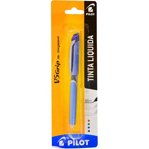 Lapicera PILOT 0.5 tinta liquida con grip azul