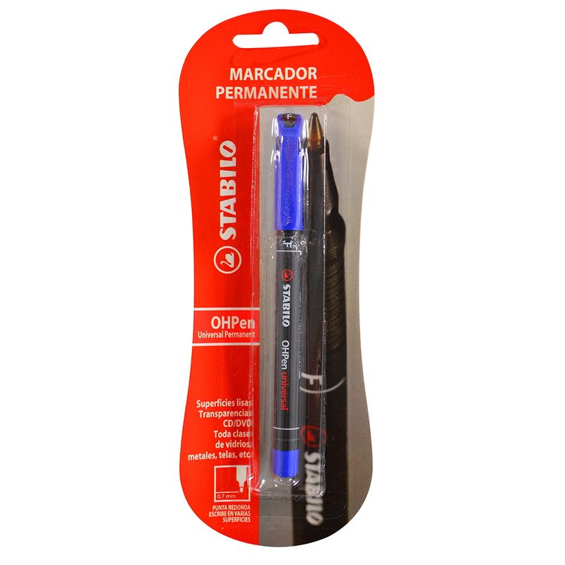 Marcador-STABILO-indeleble-azul