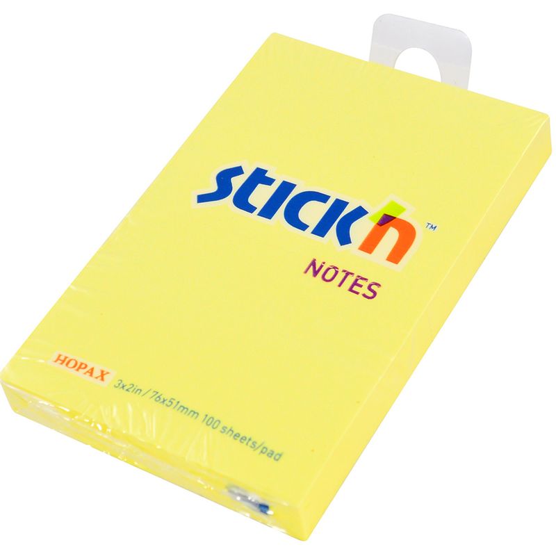 Block-STICK-76-x-51-mm-amarillo-con-percha