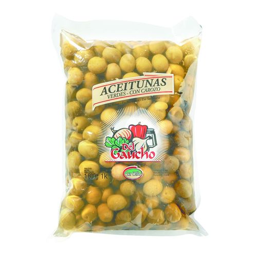Aceitunas verdes DEL GAUCHO con carozo sachet
