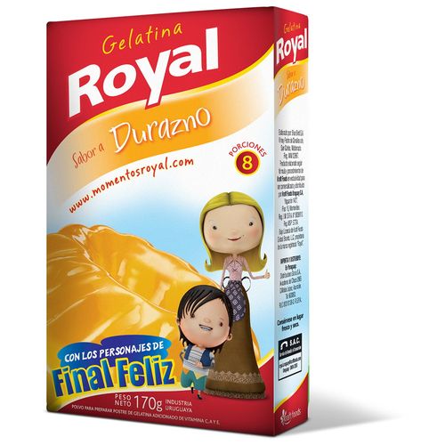 Gelatina Durazno ROYAL 8 porciones 170 g