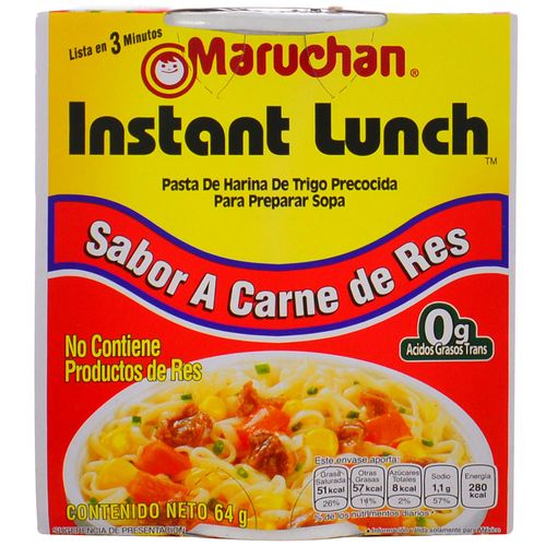 Sopa MARUCHAN sabor carne 64 g