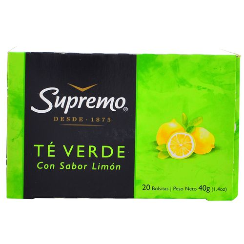 Té verde SUPREMO con limón 20 un.