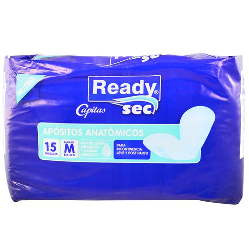 Apósito READY SEC capitas mediano 15 un