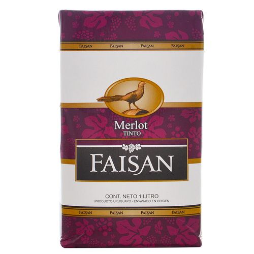 Vino Tinto de mesa Merlot Faisan 1 L