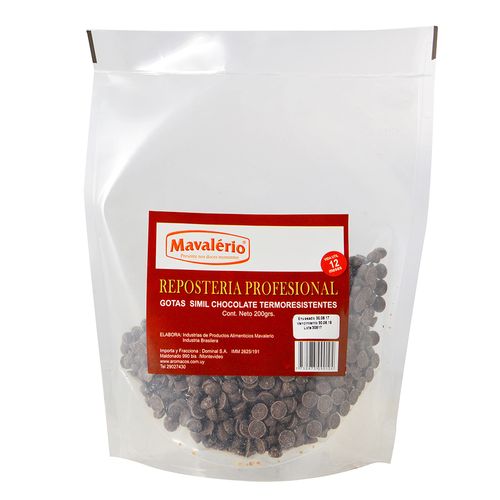 Gotas Chocolate Mavalerio 200 g