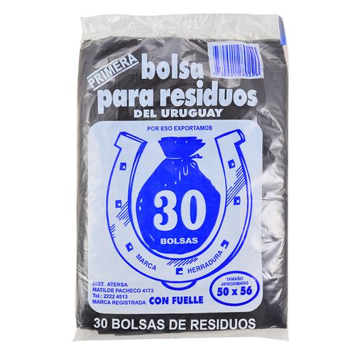 Bolsa para residuos HERRADURA 50x56 cm 30 un.