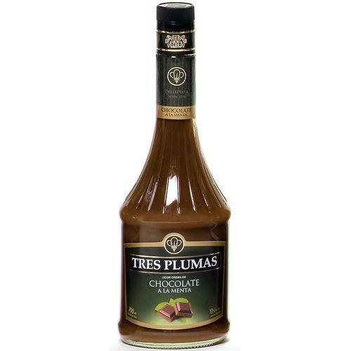 Licor TRES PLUMAS chocolate/menta