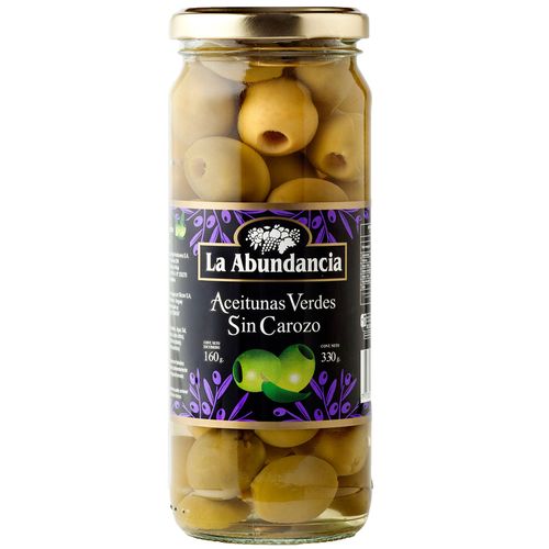 Aceitunas verdes LA ABUNDANCIA sin carozo 160 g
