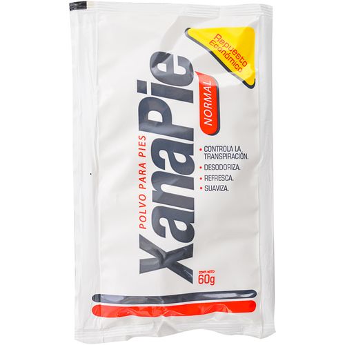 Polvo para pies XANAPIE rojo repuesto 63 g