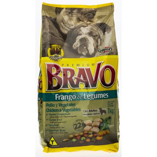 Alimento para Perros BRAVO Pollo y Legumbres 1 kg
