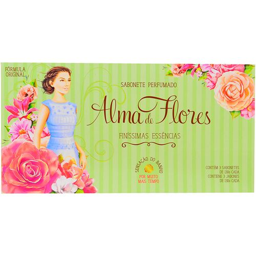 Estuche jabones ALMA DE FLORES 3 un.