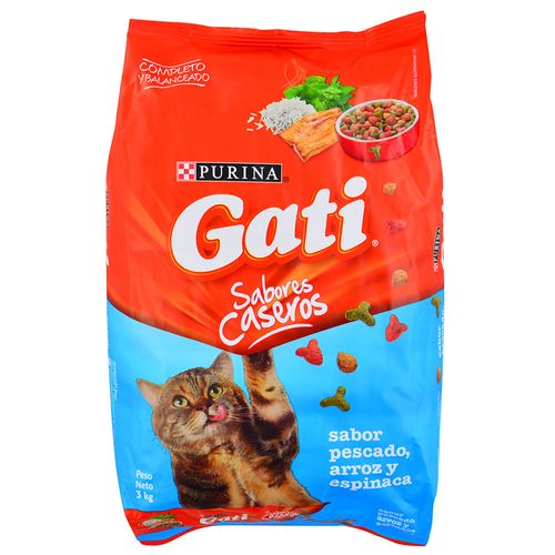 Alimento Gato GATI Pescado, Arroz y Espinaca 3 kg