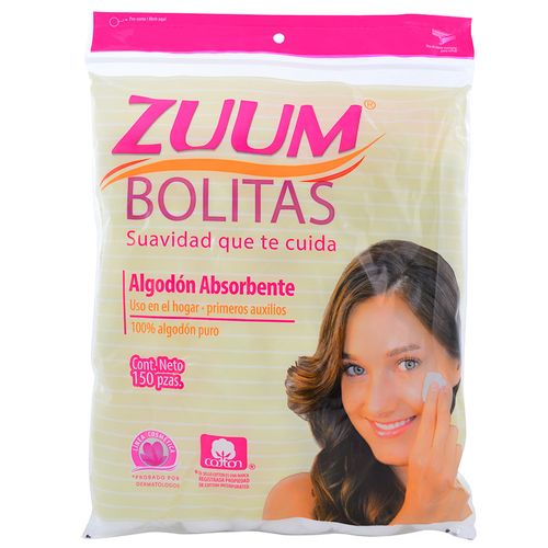 Bolitas de Algodón ZUUM Ziploc 150 un.