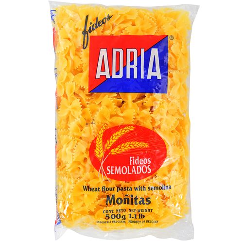 Fideos semolados ADRIA Moñitas 500 g