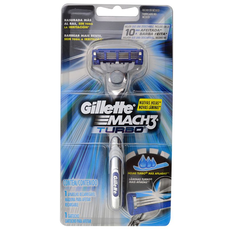 Maquina-Afeitar-GILLETTE-Mach-3-Turbo-Razor-con-1-Repuesto