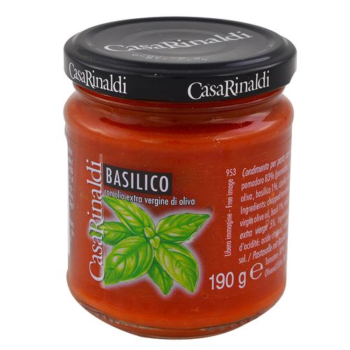 Salsa tomate a la albahaca CASA RINALDI 190 g