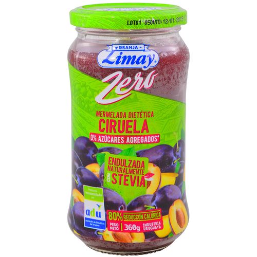 Mermelada LIMAY ciruela zero azúcar 360 g