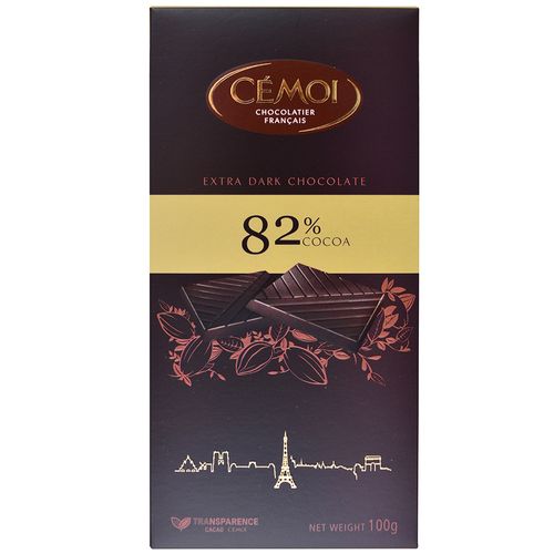 Chocolate DARK 82% cacao CEMOI 100g