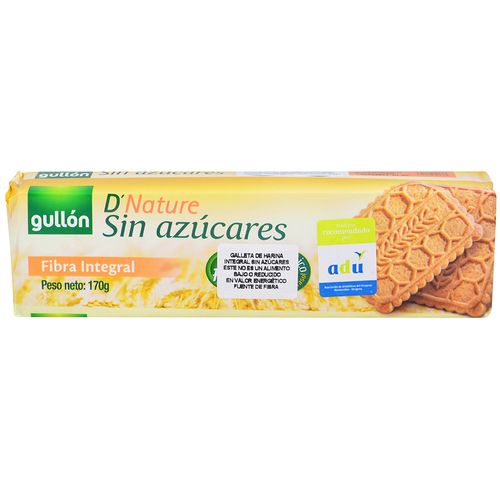 Galletitas GULLÓN fibra integral sin azúcar 170 g