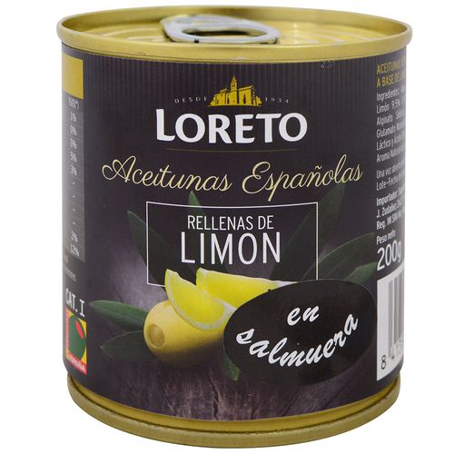 Aceitunas LORETO rellenas de limón 85 g