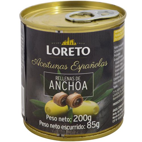 Aceitunas LORETO rellenas de anchoa 85 g