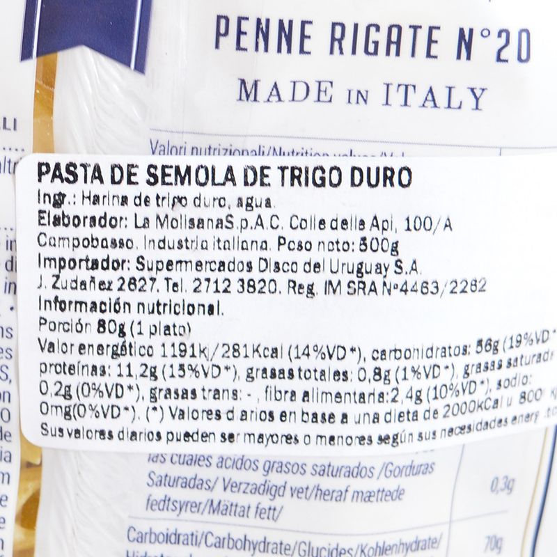 Fideo-Penne-Rigate-LA-MOLISANA-500-g