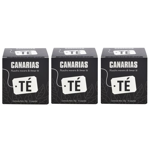 Pack 3x2 té negro Canarias 10 sobres