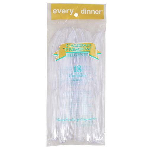 Cuchillo transparente EVERY DINNER 18 un.