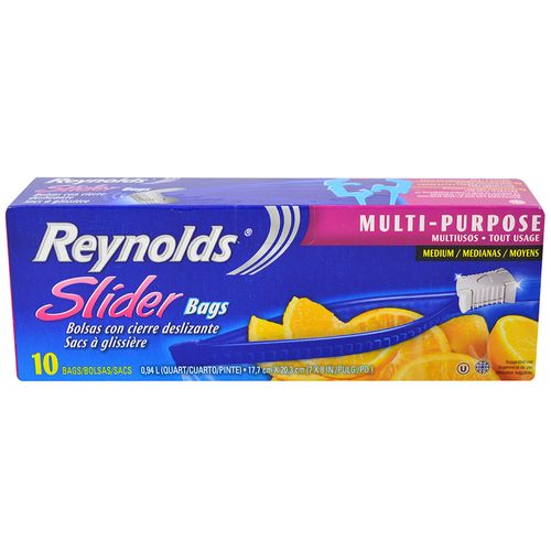 Bolsa mediana Reynolds con cierre slider 10 un.