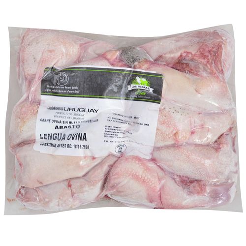 Lengua ovina en pouch LAS PIEDRAS congelada al vacío x 1 kg