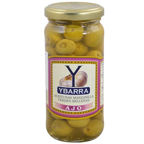 Aceitunas rellenas ajo YBARRA 142 g