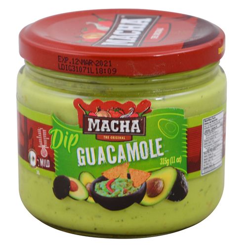 Salsa dip de guacamole MACHA 315 g
