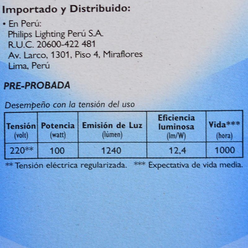Lampara-clara-PHILIPS-100w-E27