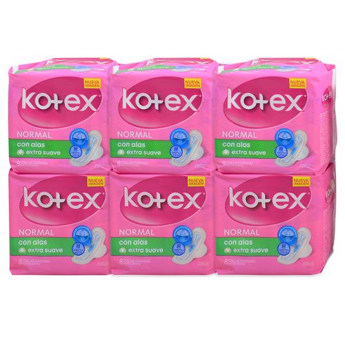 Toalla femenina KOTEX normal lleve 48 pague 32 un.