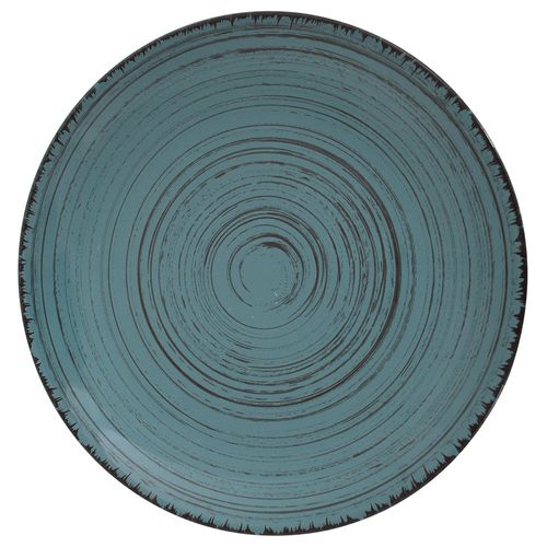 Plato postre 19 cm cerámica azul antique