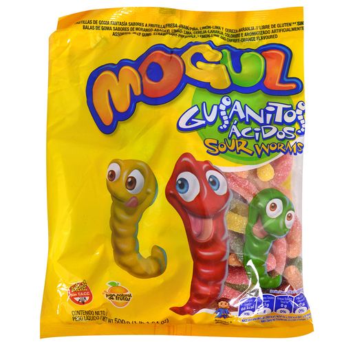 Gomitas Mogul Arcor gusanitos ácidos 500 g