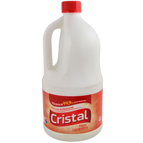 Agua lavandina solución Cristal 4 L