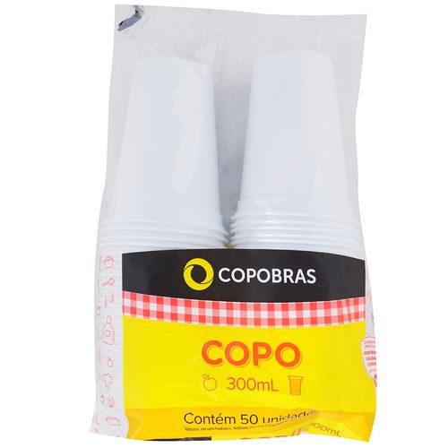 Vasos blancos de 300 ml 50 un.