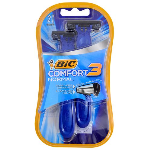 Afeitadora BIC Comfort 3 Movil Normal 2 un.