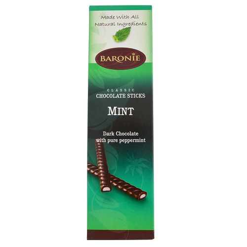 Chocolate sticks Baronie amargo menta 75 g
