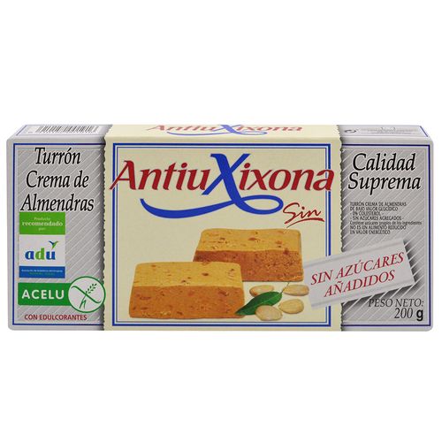 Turrón crema almendra sin azúcar Antiu Xixona 200 g