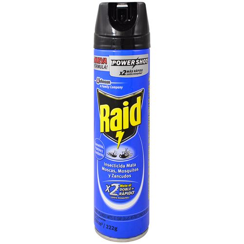 Insecticida RAID Azul mata moscas y mosquitos 360 cc
