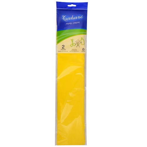 Papel crepé TABARÉ amarillo 54x110 cm x 2 un.