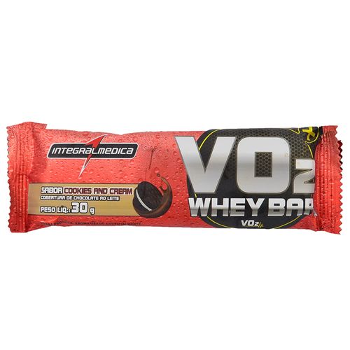 Barra proteica VO2 Whey Bar cookies & cream 30 g