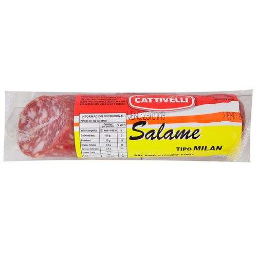 Salame Milán export CATTIVELLI al vacío x 250 g